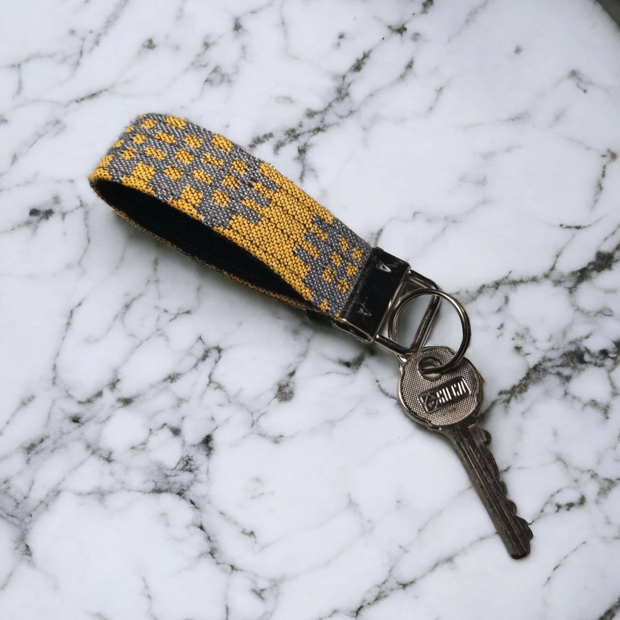 Welsh Tapestry blanket Key Fob - Black