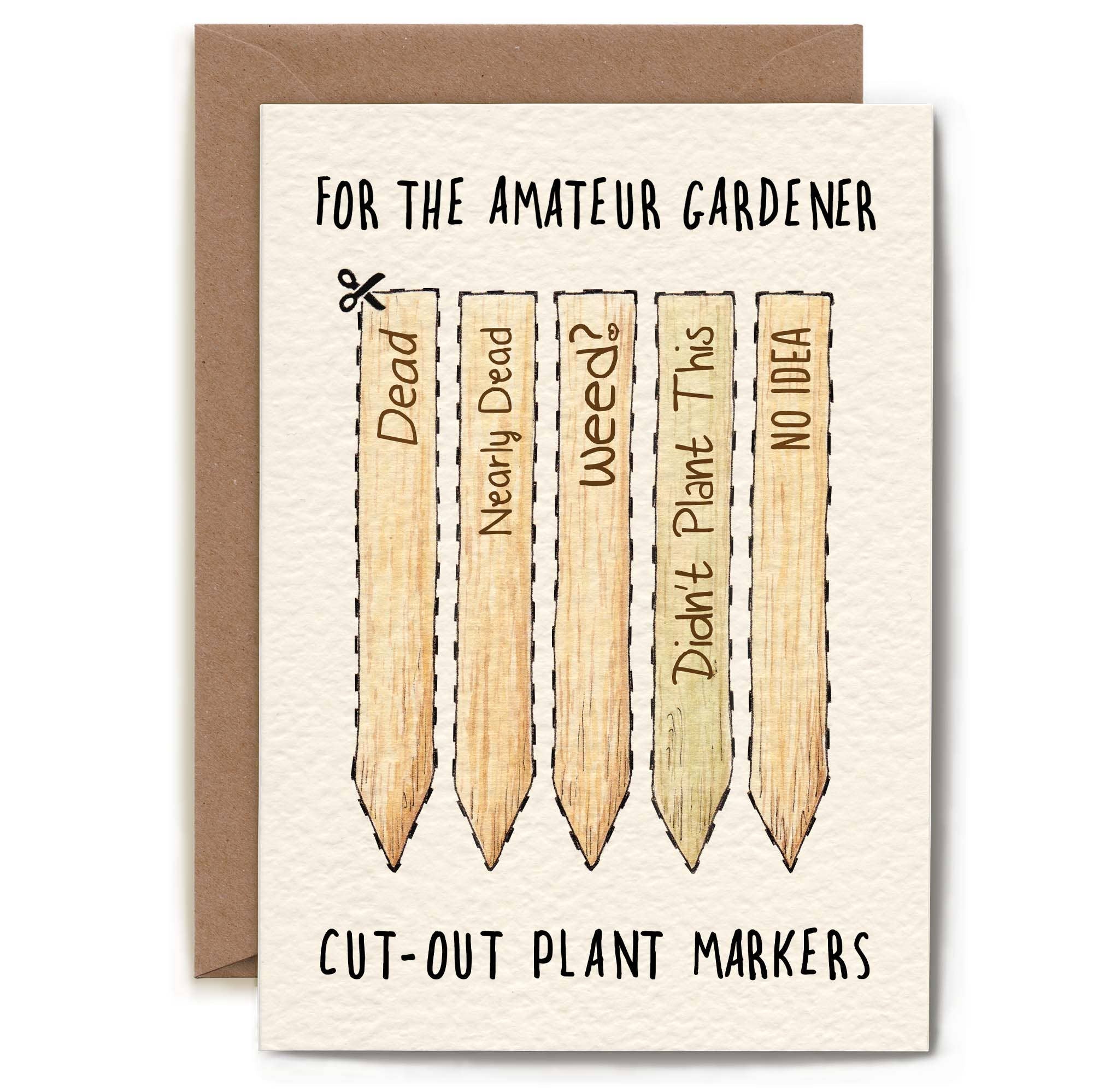 Amateur Gardener Card - Everyday Card - Funny