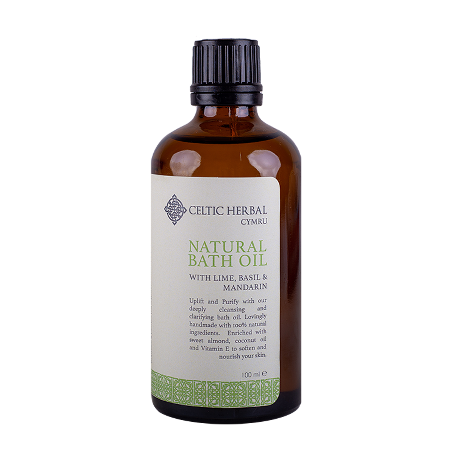 Natural Bath Oil with Mandarin, Lime & Basil 100ml