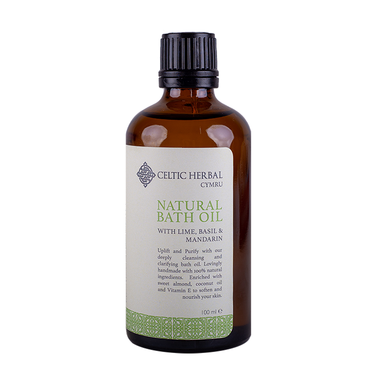 Natural Bath Oil with Mandarin, Lime & Basil 100ml
