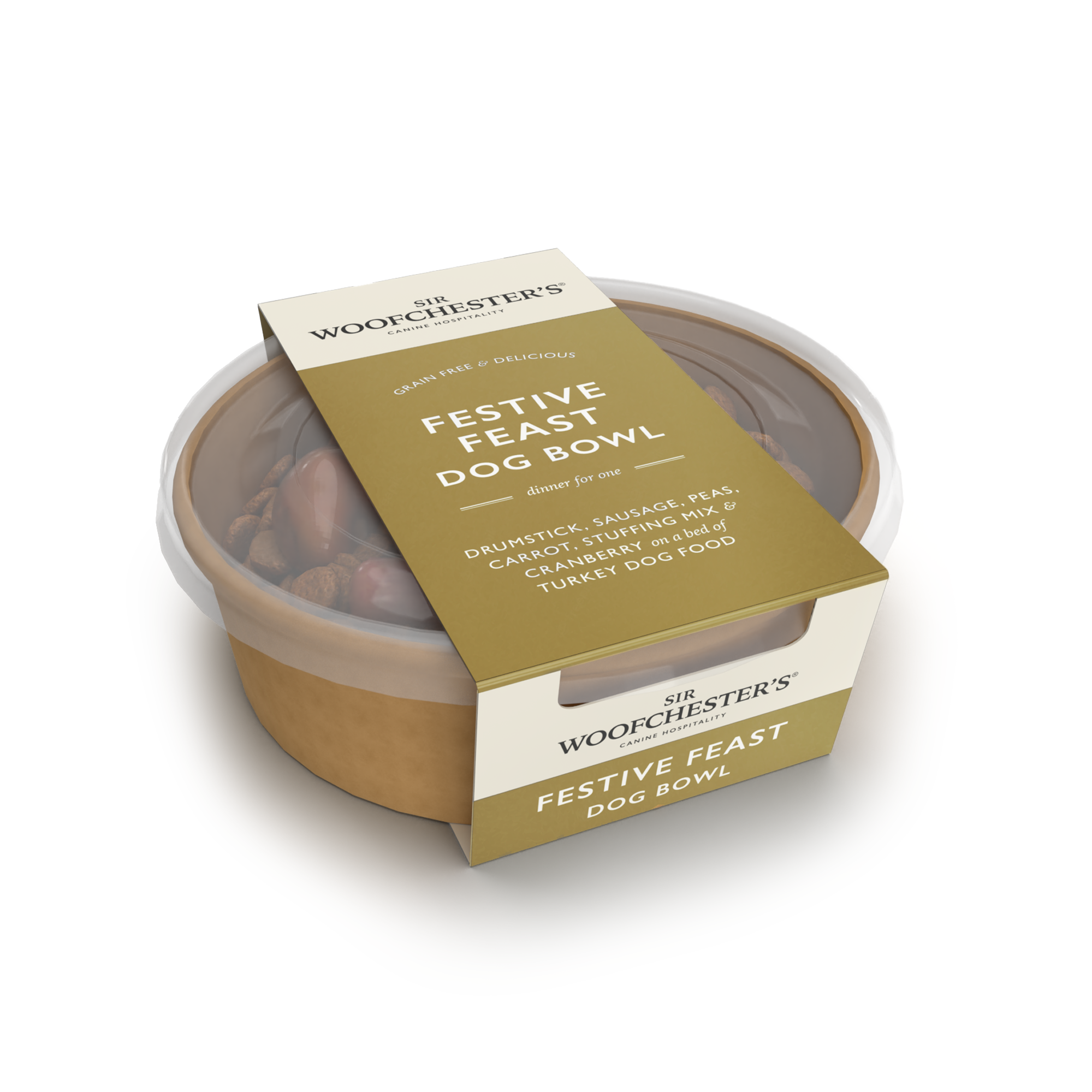 Festive Feast Dog Dinner Bowl