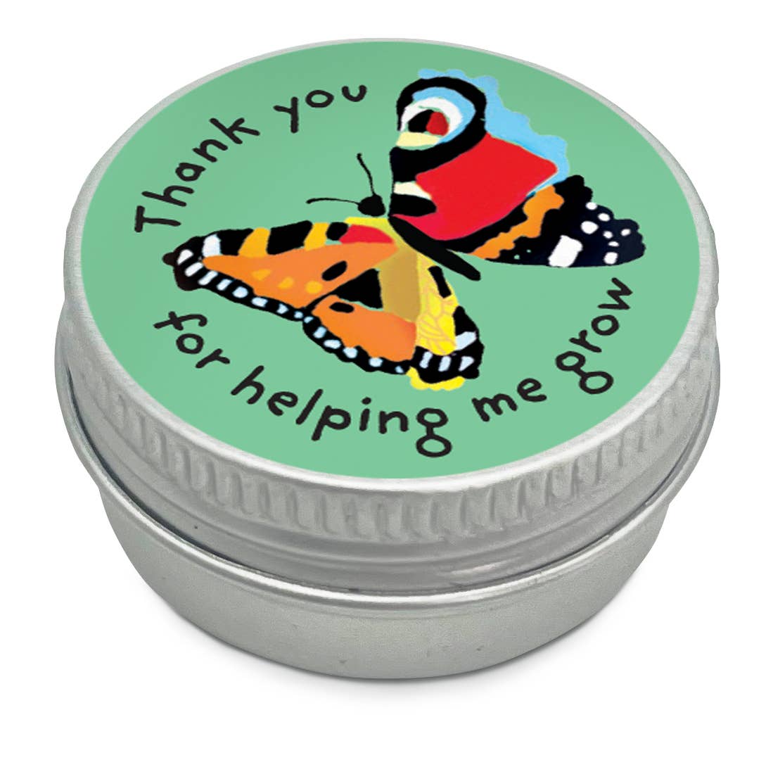 “Thank You For Helping Me Grow” Seedball Tin - Green