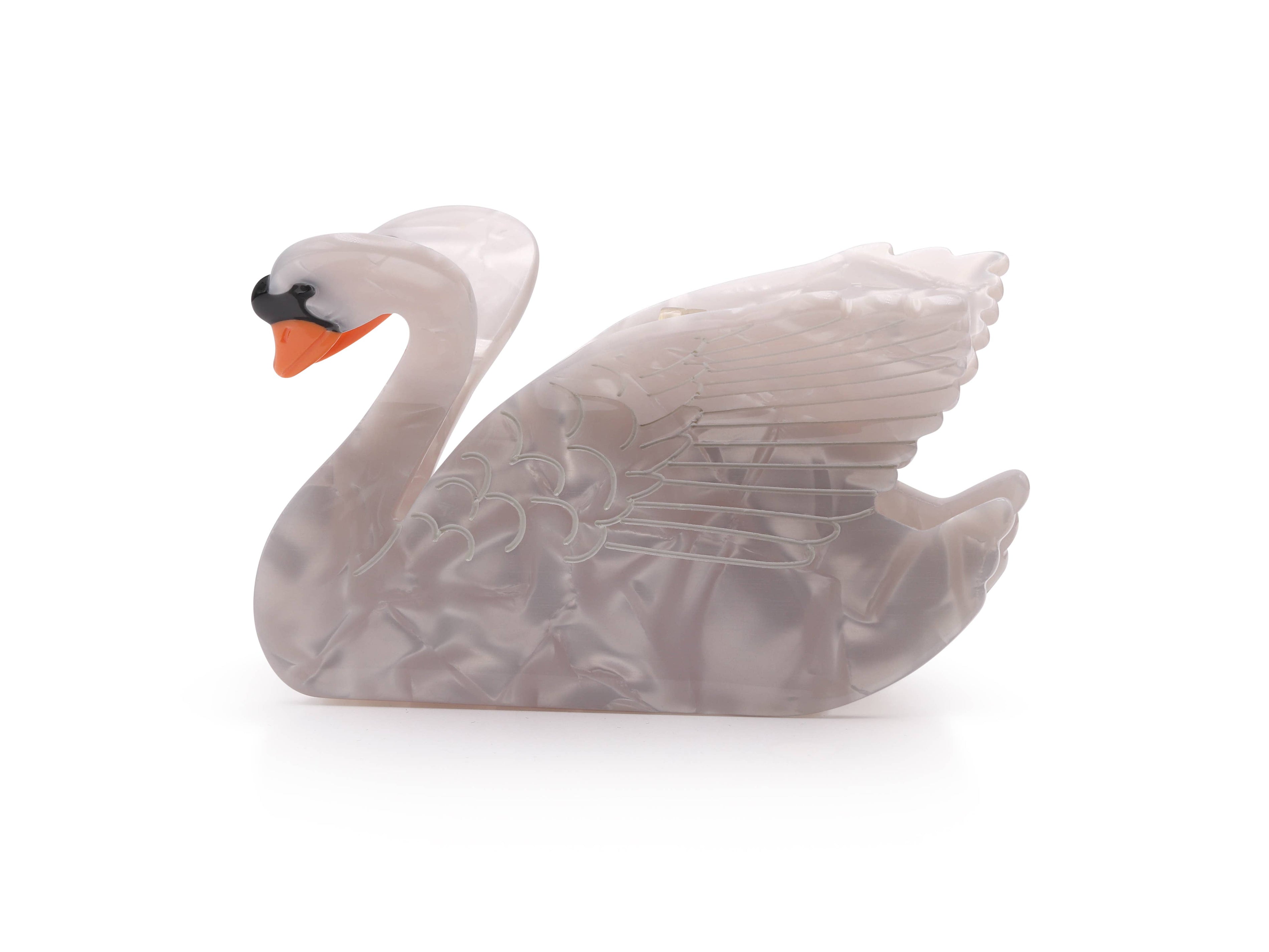 SWAN NOVELTY HAIR CLIP: WHITE