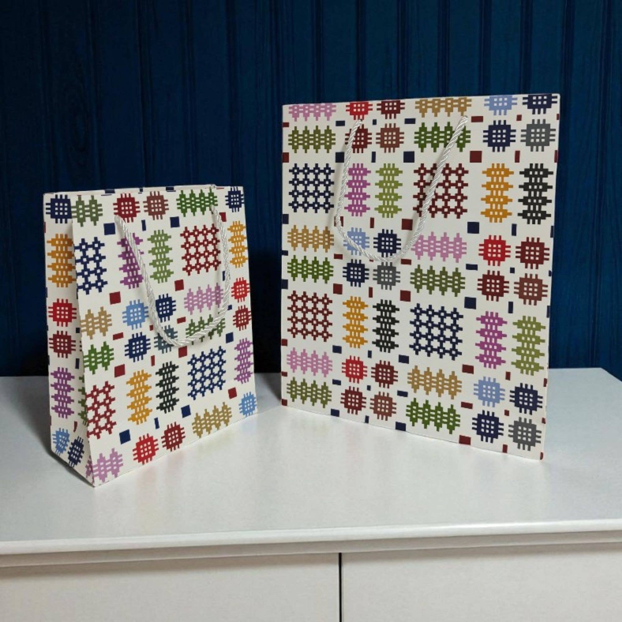 Welsh Tapestry Design Paper Gift Bags - Medium