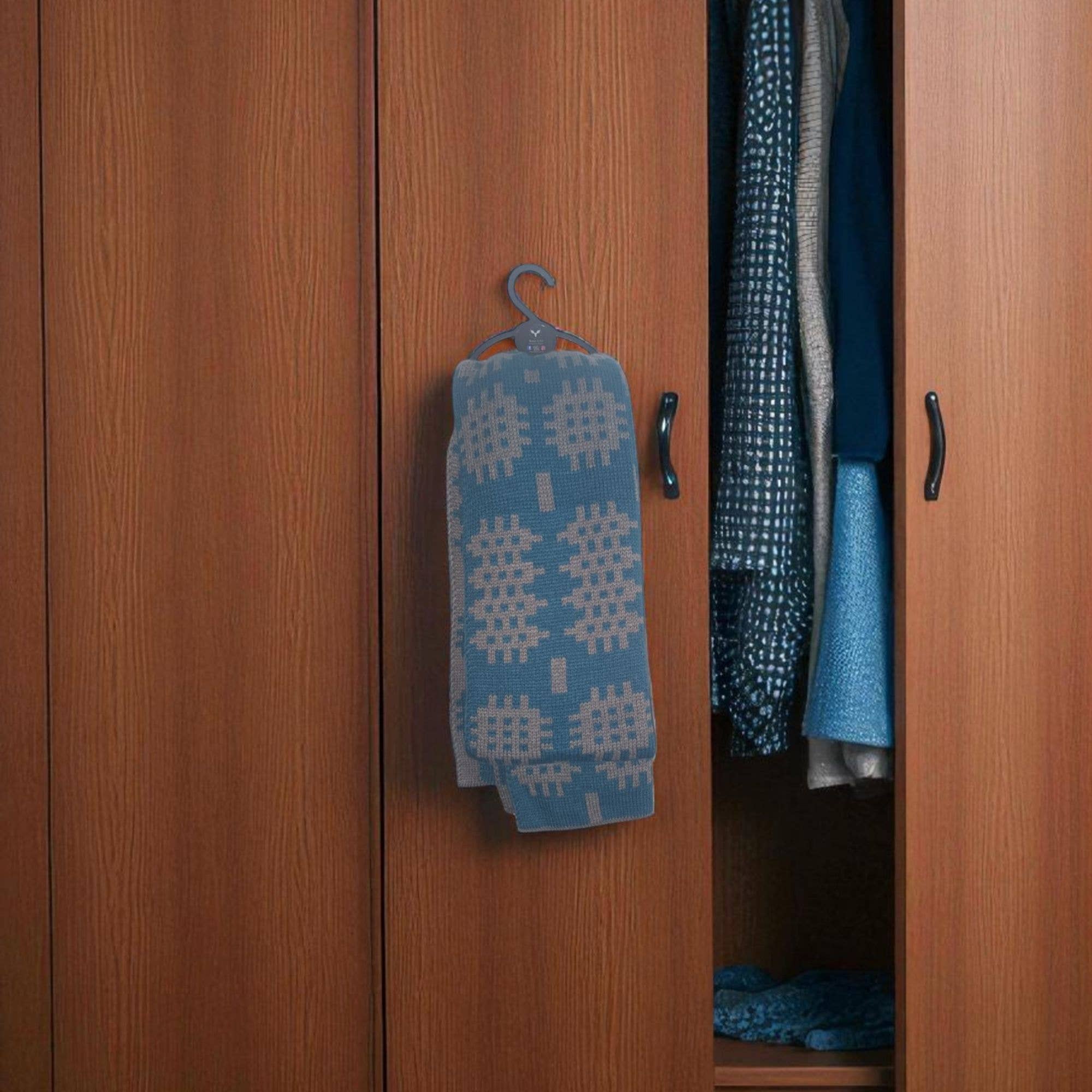 Teal  Welsh tapestry design scarfs