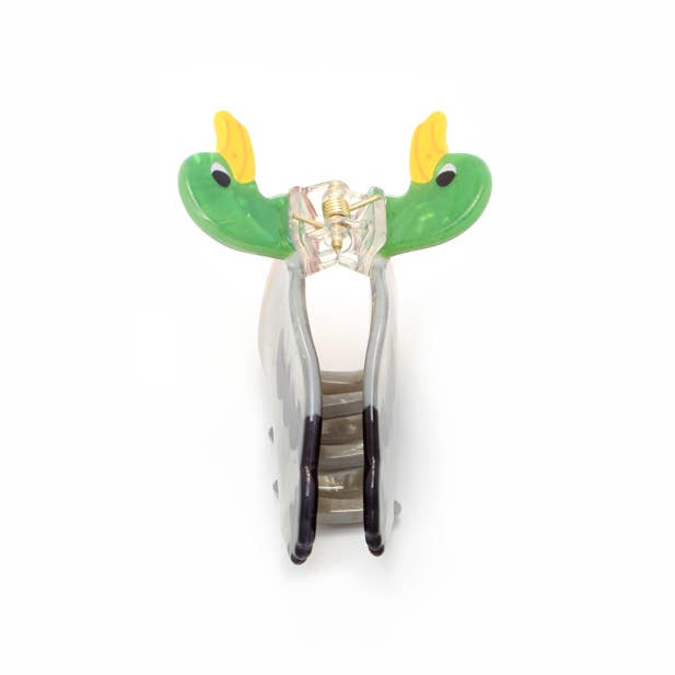 Pearlescent duck shaped clamp 6cm