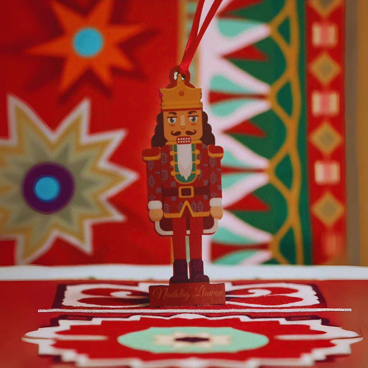 Nadolig Llawen Welsh Nutcracker Decoration