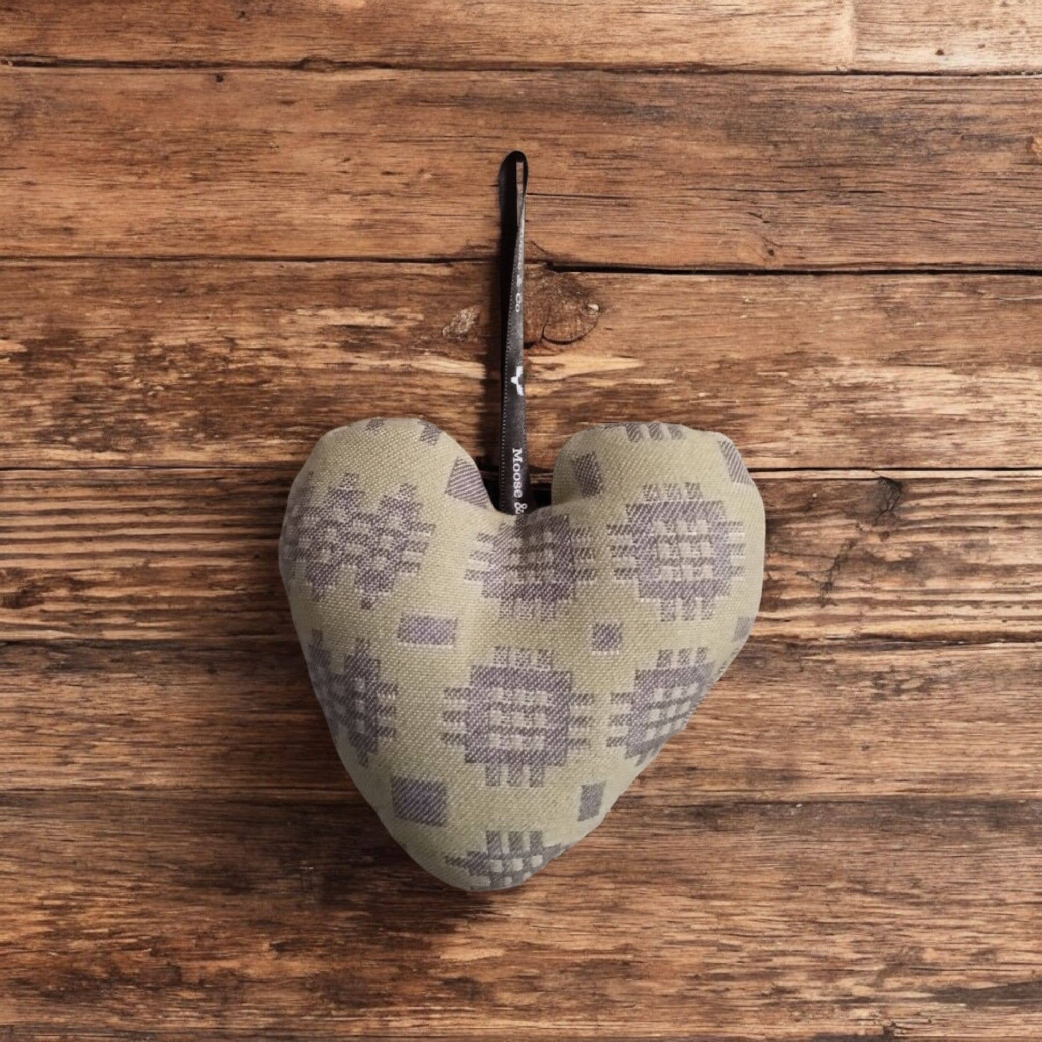 Fabric heart Hanging decoration: Green