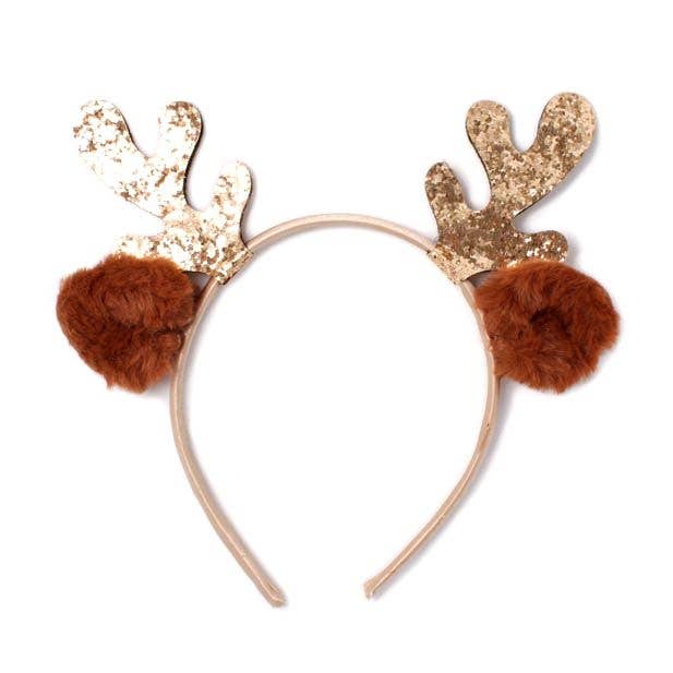 Glitter reindeer antler aliceband
