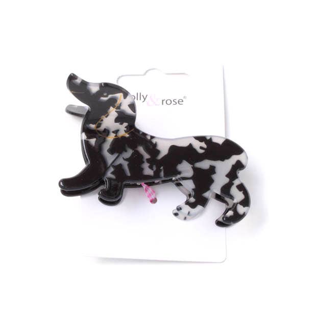 Dapple dachshund dog shaped clamp