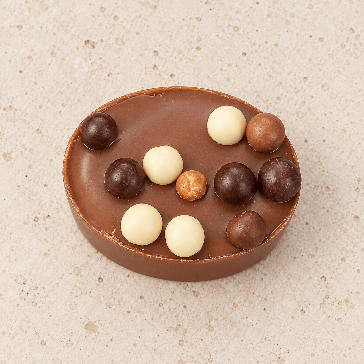 Hazelnut Praline with Crisp Pearls