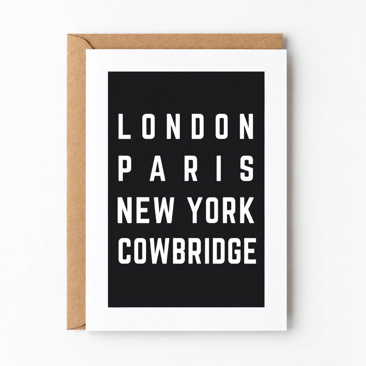 LONDON-PARIS-NEW YORK-COWBRIDGE Greeting Card