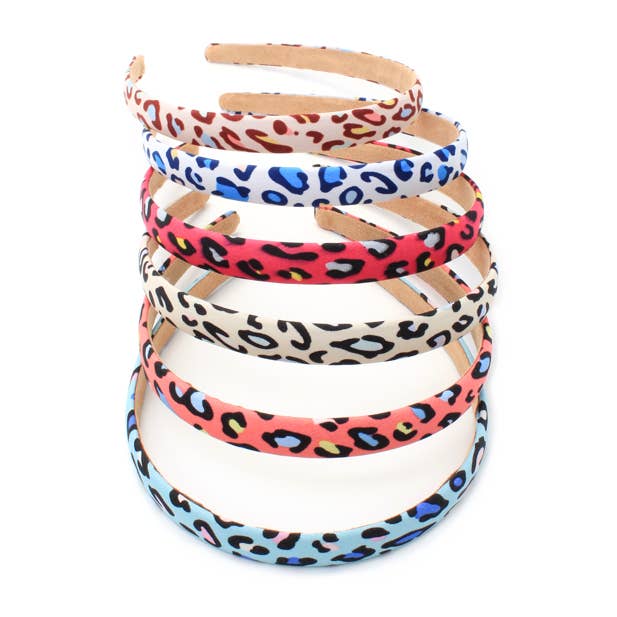 Leopard print aliceband in bright colours