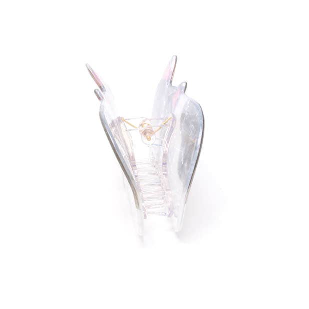 Sleeping cat shaped hair clamp in pearlescent effect