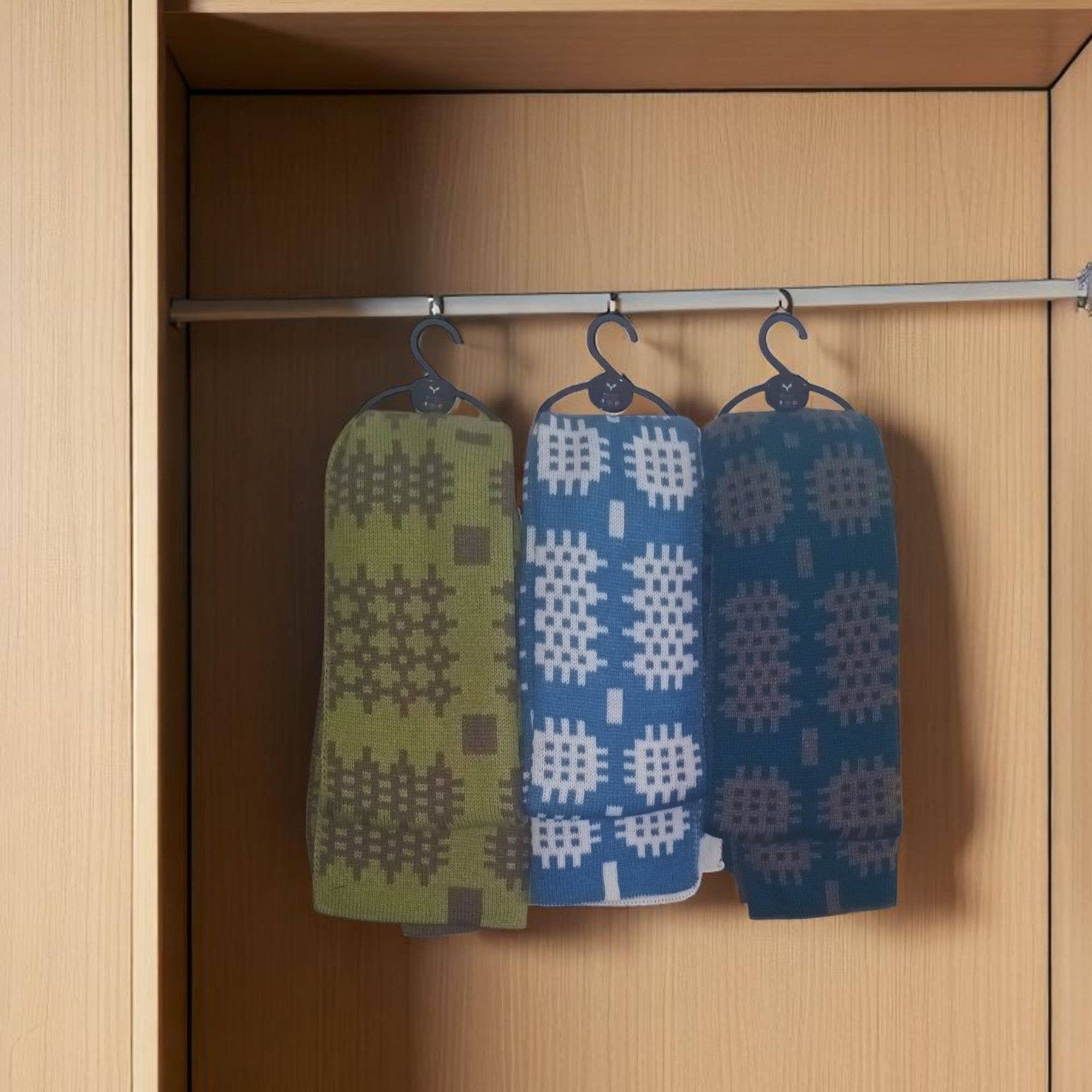 Green Welsh tapestry design scarfs