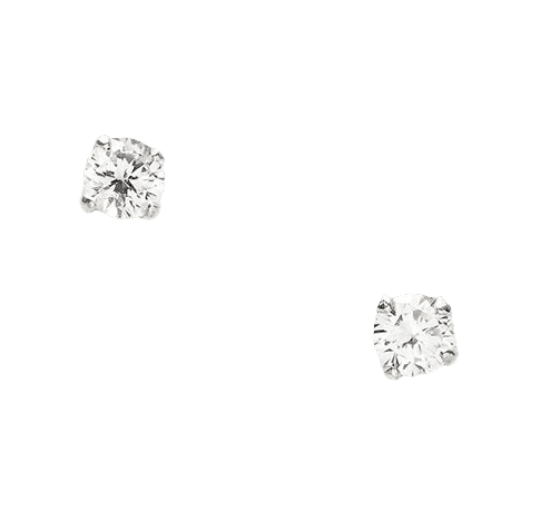 Sterling Silver Stud Earrings – Classic Stud Design | Elegant Jewellery Gift Box: White