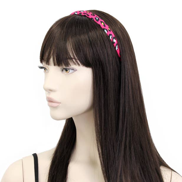 Leopard print aliceband in bright colours